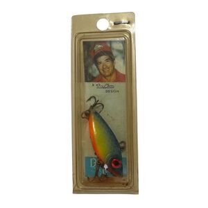 TOM MANN DESIGNER SHAD LURE Lipless Crankbait, Vintage - Blue / Yellow / Orange